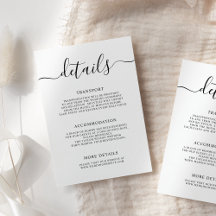 Elegant Modern Calligraphy Wedding Details