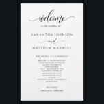 Elegant Modern Calligraphy Wedding Program<br><div class="desc">Elegant Wedding program with beautiful modern hand written calligraphy. Modern,  simple and elegant style. Ability to make text changes and adjustments by selecting customise further. Front with wedding ceremony details,  back with wedding party names and thank you message for your guests.</div>
