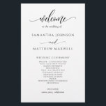 Elegant Modern Calligraphy Wedding Program<br><div class="desc">Elegant Wedding program with beautiful modern hand written calligraphy. Modern,  simple and elegant style. Ability to make text changes and adjustments by selecting customise further. Front with wedding ceremony details,  back with wedding party names and thank you message for your guests.</div>