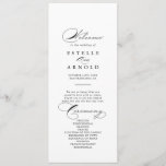 Elegant Modern Calligraphy Wedding Program Programme<br><div class="desc">This elegant modern calligraphy wedding program is perfect for a rustic wedding. The simple and stylish design features classic and fancy script typography in black and white.</div>