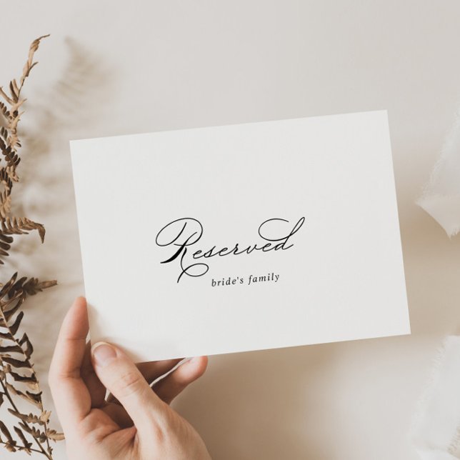 Elegant Modern Calligraphy Wedding Reserved Sign (Creator Uploaded)