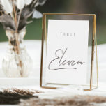 Elegant Modern Calligraphy Wedding Table Number<br><div class="desc">Design features an handwritten font and modern minimalist design. Designed to coordinate with for the «ESSENTIALS» Wedding Invitation Collection. To change details,  click «Personalise». View the collection link on this page to see all of the matching items in this beautiful design or see the collection here: https://bit.ly/3iNzQAD</div>