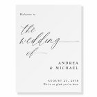 Elegant Modern Calligraphy Wedding Welcome Sign