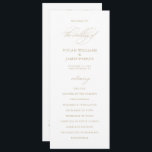 Elegant Modern Calligraphy White Wedding Program<br><div class="desc">The program features a clean, white design with elegant calligraphy font for a timeless and sophisticated look. The simple design allows the focus to be on the meaningful words and moments of your special day. To change details, click «Details». To move the text or change the size, font, or colour,...</div>