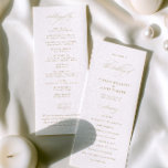 Elegant Modern Calligraphy White Wedding Program<br><div class="desc">The program features a clean, white design with elegant calligraphy font for a timeless and sophisticated look. The simple design allows the focus to be on the meaningful words and moments of your special day. To change details, click «Details». To move the text or change the size, font, or colour,...</div>