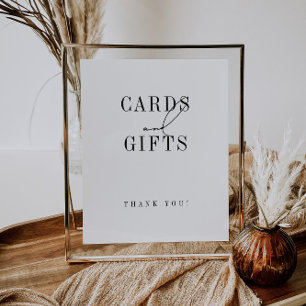 Elegant Modern Cards And Gifts Sign