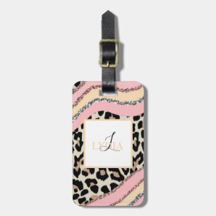 Elegant Modern Cheetah Luggage Tag