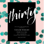 Elegant Modern Chic 30th Birthday Party Invitation<br><div class="desc">Elegant Modern Chic 30th Birthday Party Invitation</div>