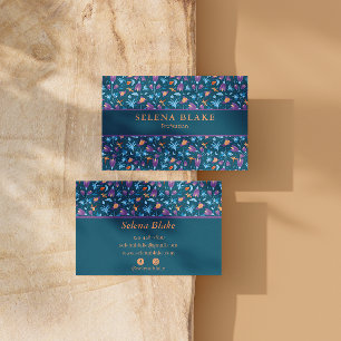 Elegant & Modern   Chic Floral Pattern Business Card
