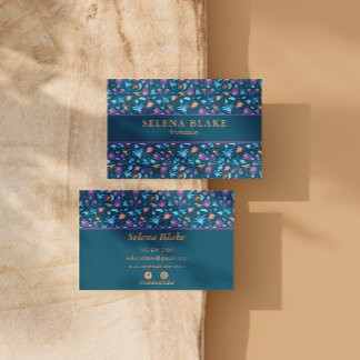 Elegant & Modern | Chic Floral Pattern Business Card