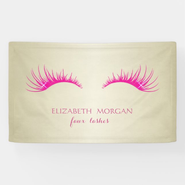 Elegant Modern Chic  Glamourous ,Faux Lashes Banner (Horizontal)