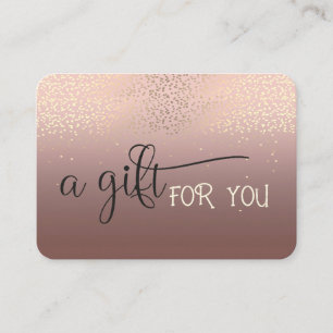 Elegant Modern Chic Gold Confetti Discount Card