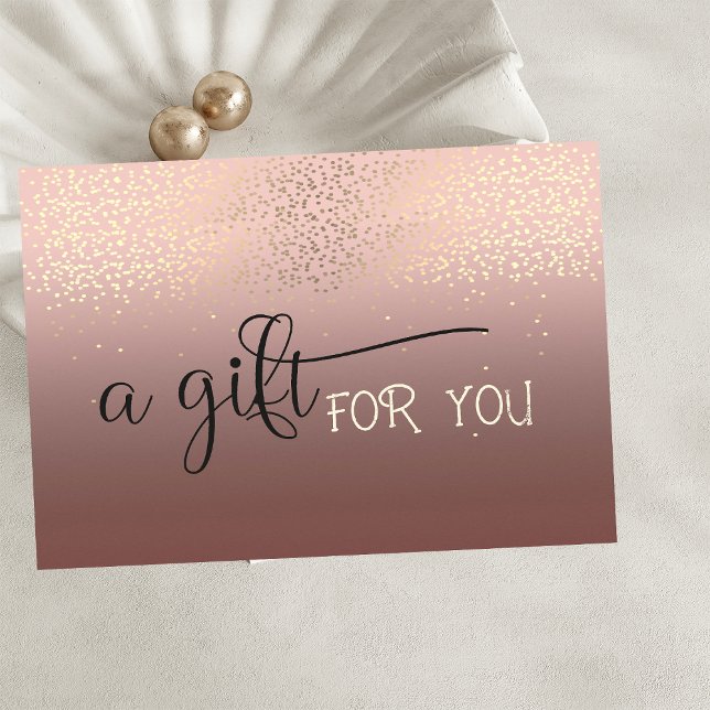 Elegant Modern Chic Gold Confetti  Discount Card (Creator Uploaded)