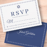 Elegant Modern Chic Simple Classic Bar Mitzvah RSVP Card<br><div class="desc">Composed of simple straight lined frames with classic cursive script and serif typography in Cassis and white. These elements are simple,  timeless,  and classic.. 

This is designed by Select Party Supplies,  exclusive for Zazzle.

Available here:
http://www.zazzle.com/store/selectpartysupplies</div>