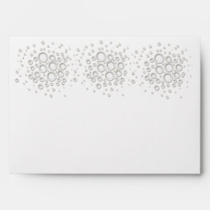 Elegant modern chic white confetti wedding envelope