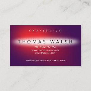 Elegant Modern Chick Purple Red Design Business Card