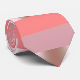 Elegant modern chick rose gold pink coral striped tie
