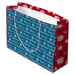 Elegant Modern Christmas Fa La La La Large Gift Bag
