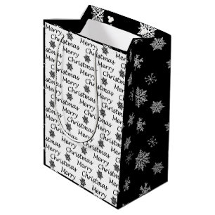 Elegant Modern Christmas Fa La La La Medium Gift Bag