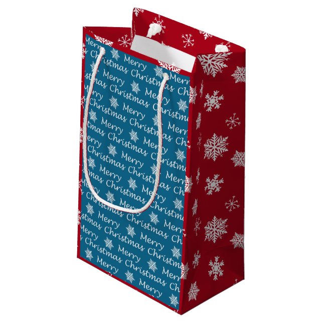 Elegant Modern Christmas Fa La La La   Small Gift Bag (Back Angled)