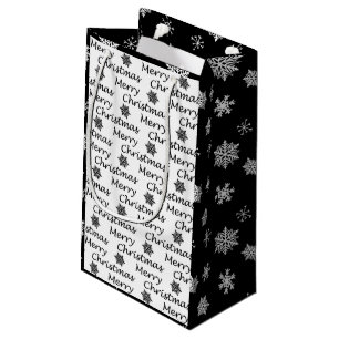 Elegant Modern Christmas Fa La La La  Small Gift Bag