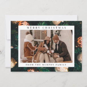 Elegant Modern Christmas Family 1 Photo  Holiday Card