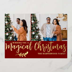 Elegant Modern Christmas Family Photo Collage 