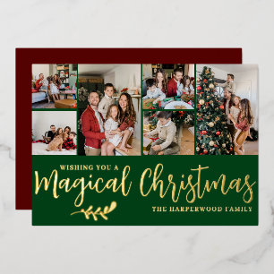 Elegant Modern Christmas Family Photo Collage