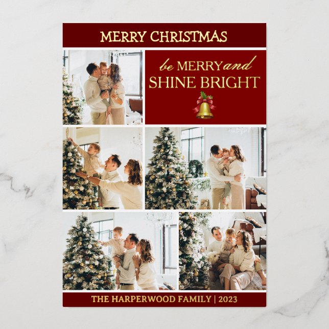  Elegant Modern Christmas Family Photo Collage (Front)