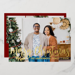 Elegant Modern Christmas Family Photo Collage