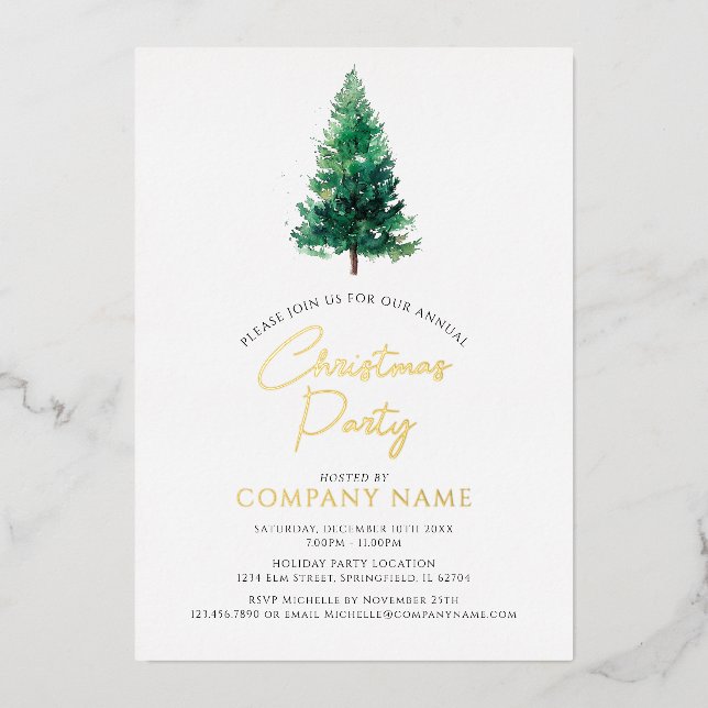 Elegant Modern Christmas Tree Corporate Party (Front)