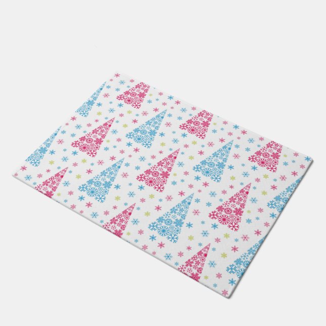 Elegant Modern Christmas tree Doormat (Angled)