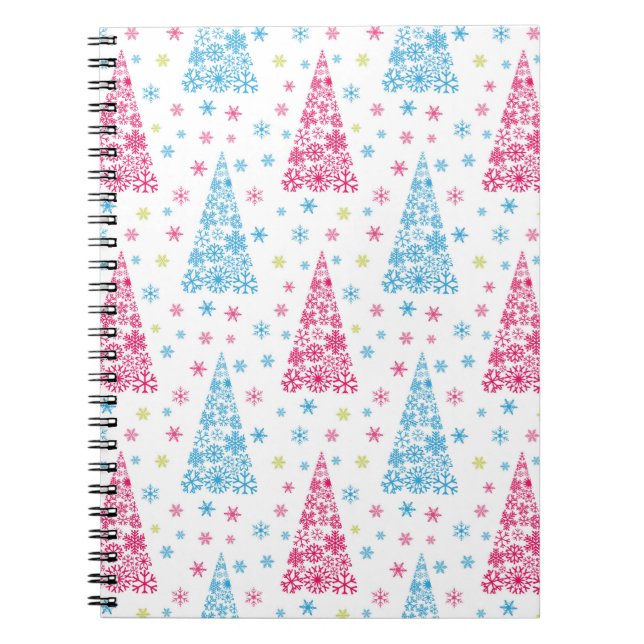 Elegant Modern Christmas tree Notebook (Front)
