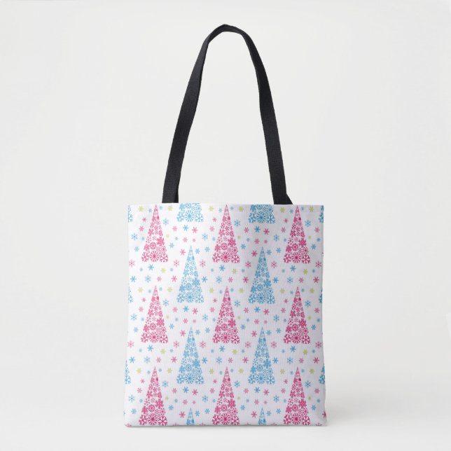 Elegant Modern Christmas tree Tote Bag (Front)