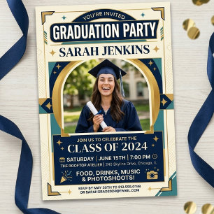Elegant Modern Class of 2026 Photo Graduation  Invitation