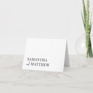 Elegant Modern Classic Wedding Thank You Card