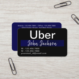 Elegant Modern Classy Car Service Or Uber Driver  Business Card