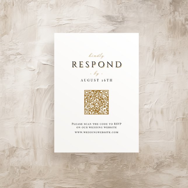 Elegant Modern Classy Luxury QR code Wedding RSVP Card (Elegant Modern Classy Luxury QR code Wedding RSVP Card)