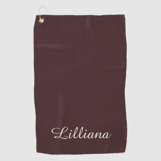 Elegant Modern Classy Simple Monogrammed Golf Towel