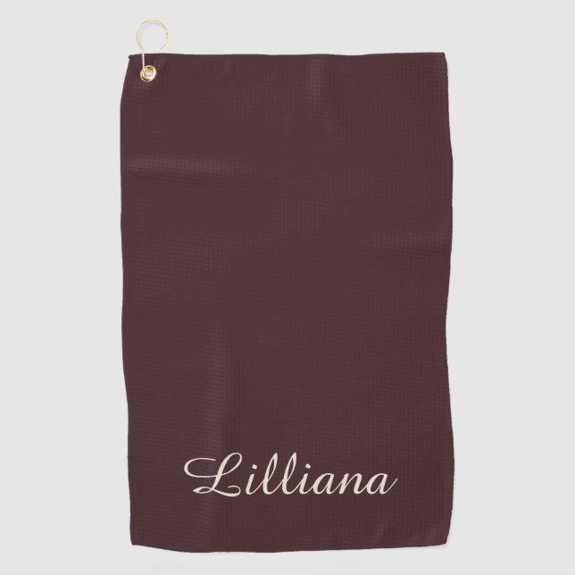 Elegant Modern Classy Simple Monogrammed Golf Towel (Front)