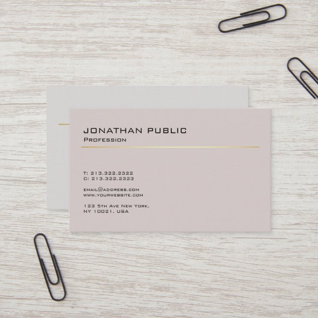 Elegant Modern Colour Harmony Minimalist Design Business Card (Front/Back In Situ)