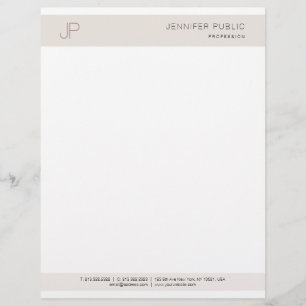 Elegant Modern Colour Harmony Monogram Template Custom Letterhead