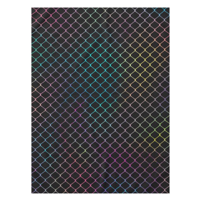 Elegant Modern Colourful Fence Chain Pattern | Tablecloth (Front)