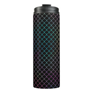 Elegant Modern Colourful Fence Chain Pattern   Thermal Tumbler