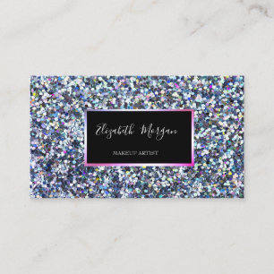 Elegant Modern Colourful Glitter, Frame Business Card
