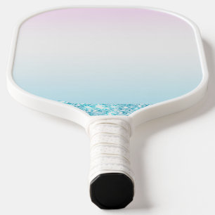 Elegant Modern colourful gradient glitter Rainbow Pickleball Paddle
