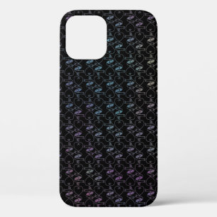 Elegant Modern Colourful Hearts and Keys Pattern iPhone 12 Pro Case