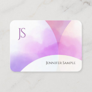 Elegant Modern Colourful Minimalist Monogram Simpl Business Card