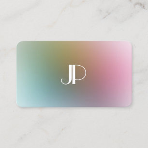 Elegant Modern Colourful  Monogram Luxury Template Business Card