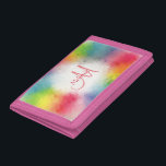 Elegant Modern Colourful Monogrammed Template Trifold Wallet<br><div class="desc">Elegant Modern Colourful Monogrammed Template Rainbow Abstract Add Your Text Yellow Orange Blue Green Pink Red Purple Womens Wallets - Trifolt Wallet.</div>